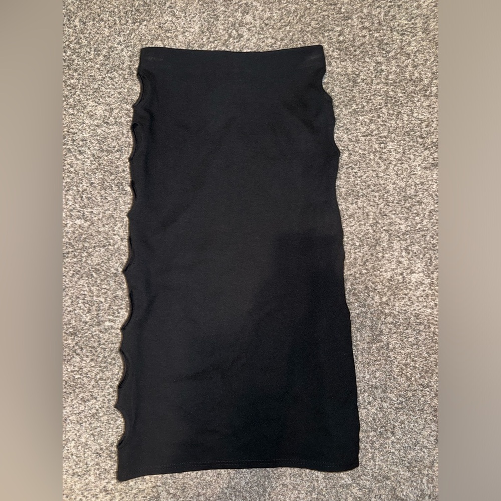 UO Midi Black Cutout Skirt